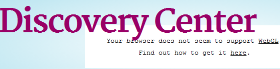 WebGL error message in Safari browser
